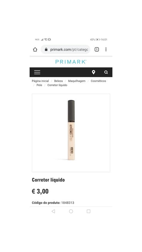 Producto Corretor primark 