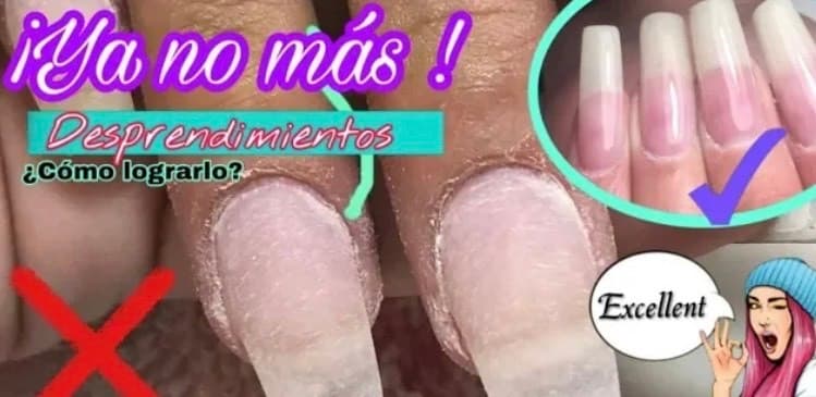 Moda Evitar desprendimiento de uñas acrílicas.