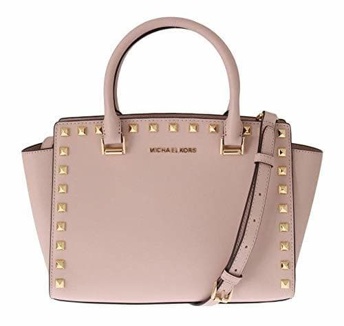 Product Michael Kors Selma Stud Medium Top Zip Saffiano Leather Satchel Handbag