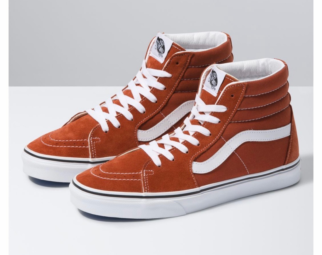 Moda Vans bota vermelhos