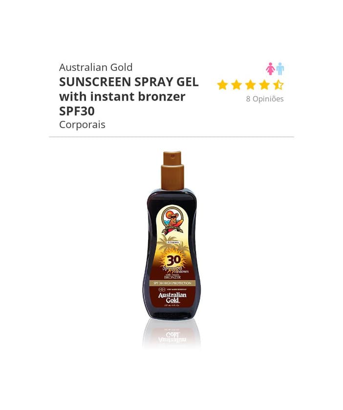 Producto Stay bronzeador australian gol FFP 30