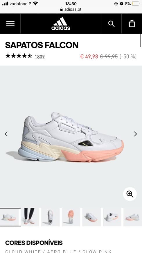 Producto Adidas falcon em tons pastel