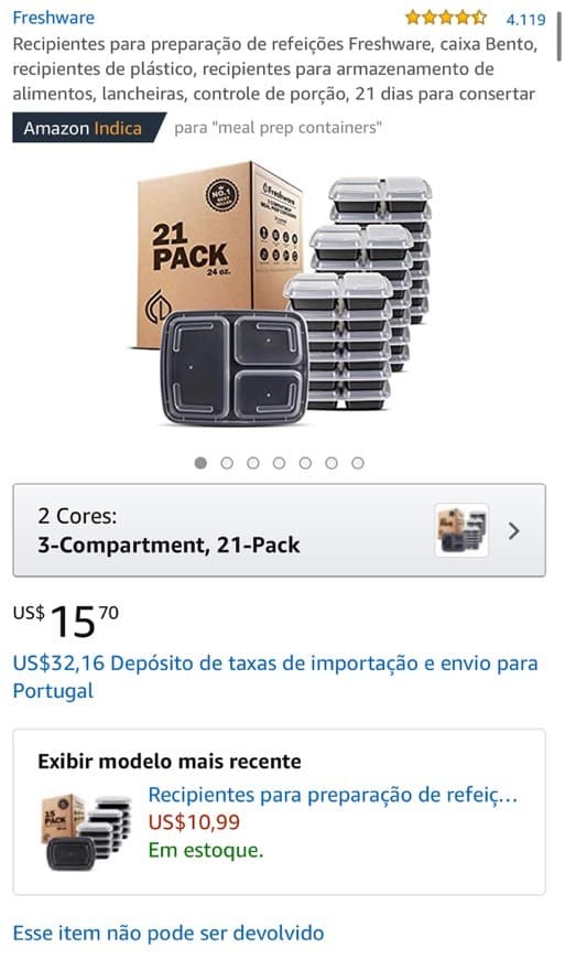 Moda Caixas dispensáveis para refeições 