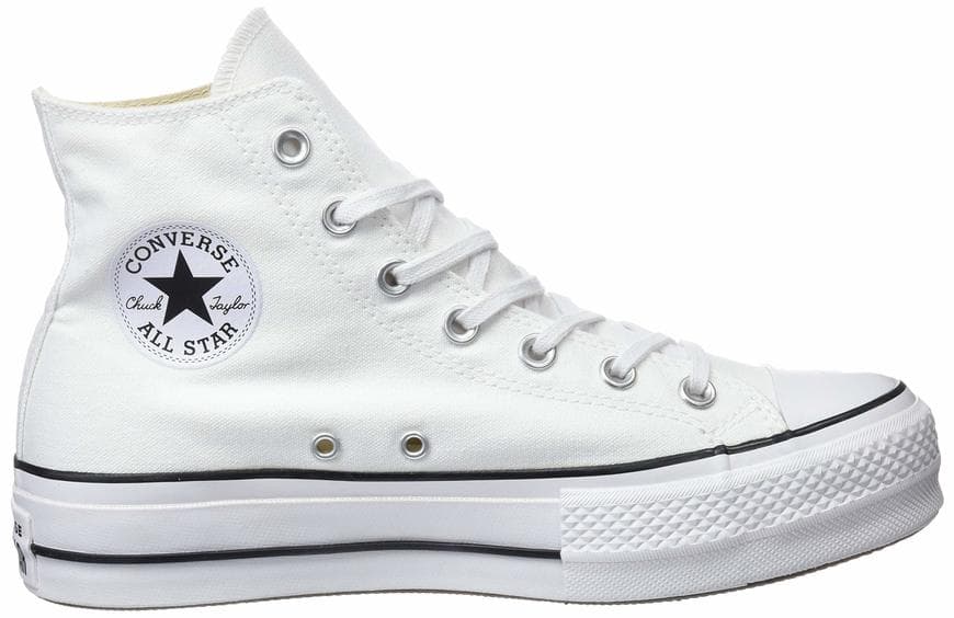 Fashion Converse Chuck Taylor CTAS Lift Hi, Zapatillas para Mujer, Blanco