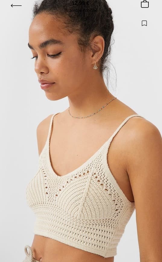 Moda Bralette croché 