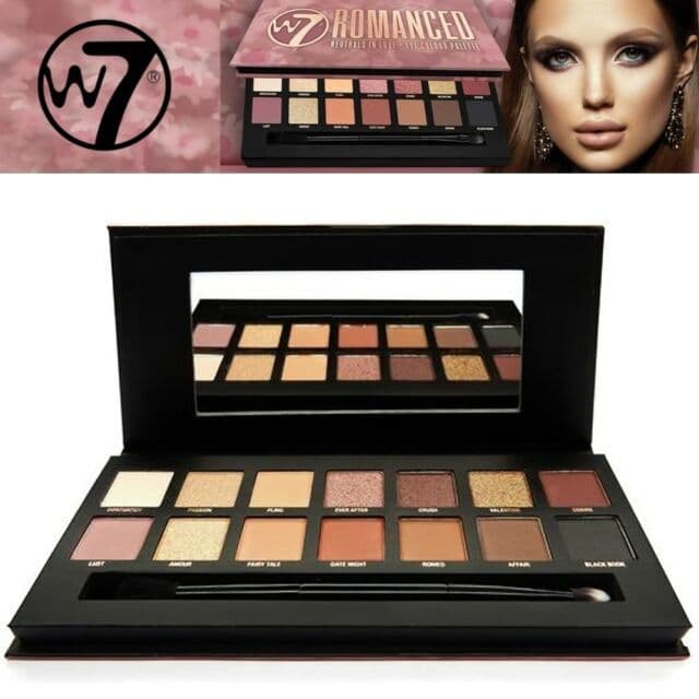 Beauty W7 Neutrales Romance Enamorado 14 Color Ojos Paleta Sombra Tonos Melocotón