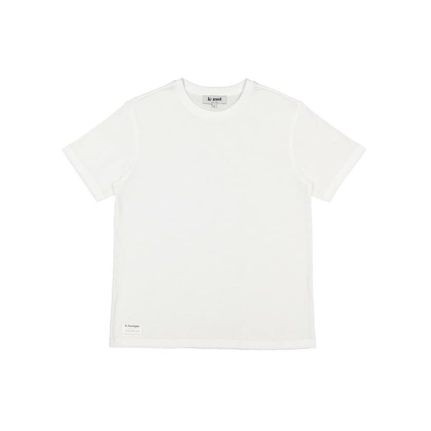 Producto ORGANIC COTTON WHITE CREWNECK T-SHIRT

