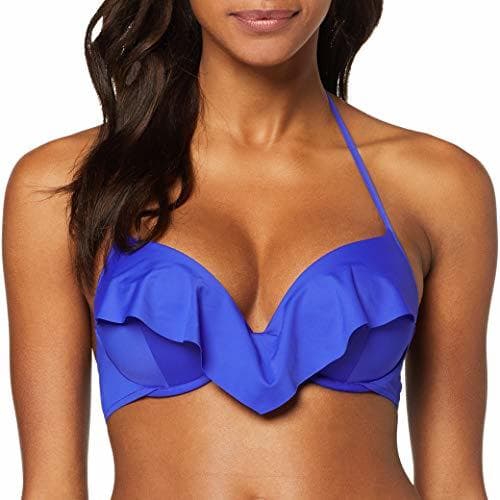 Product Women's Secret Mi Solid Blue Spupb Tops de Bikini, Azul