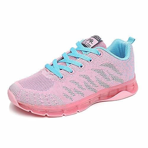 Producto Zapatos para Correr Mujer Zapatillas de Deportivo Tejer Sneakers de Caminar Jogging