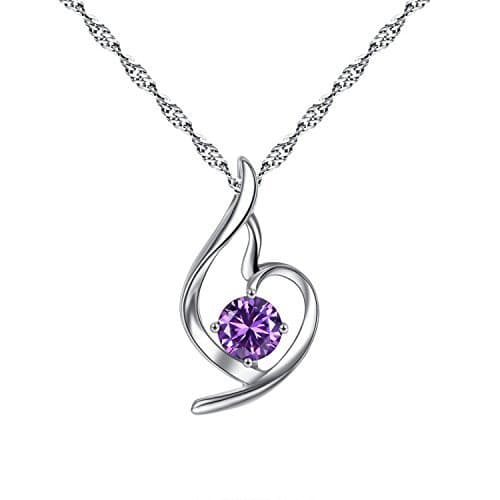 Place YAZILIND Encantador Plateado Plata Mujeres Diamante Eterno Amor Coraz¨®n Colgante