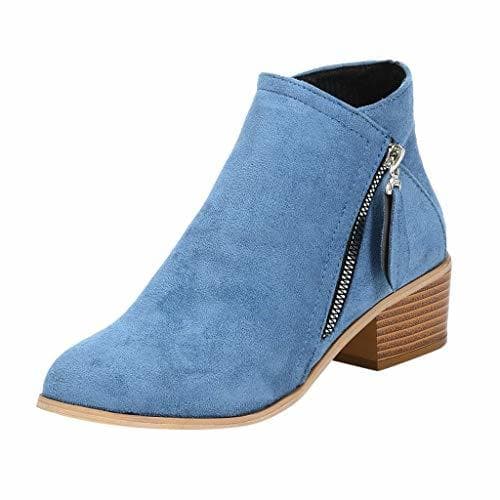 Fashion Botines Mujer Tacon Ancho 2019 POLP Chelsea Botas Invierno Tacón Grueso Casual