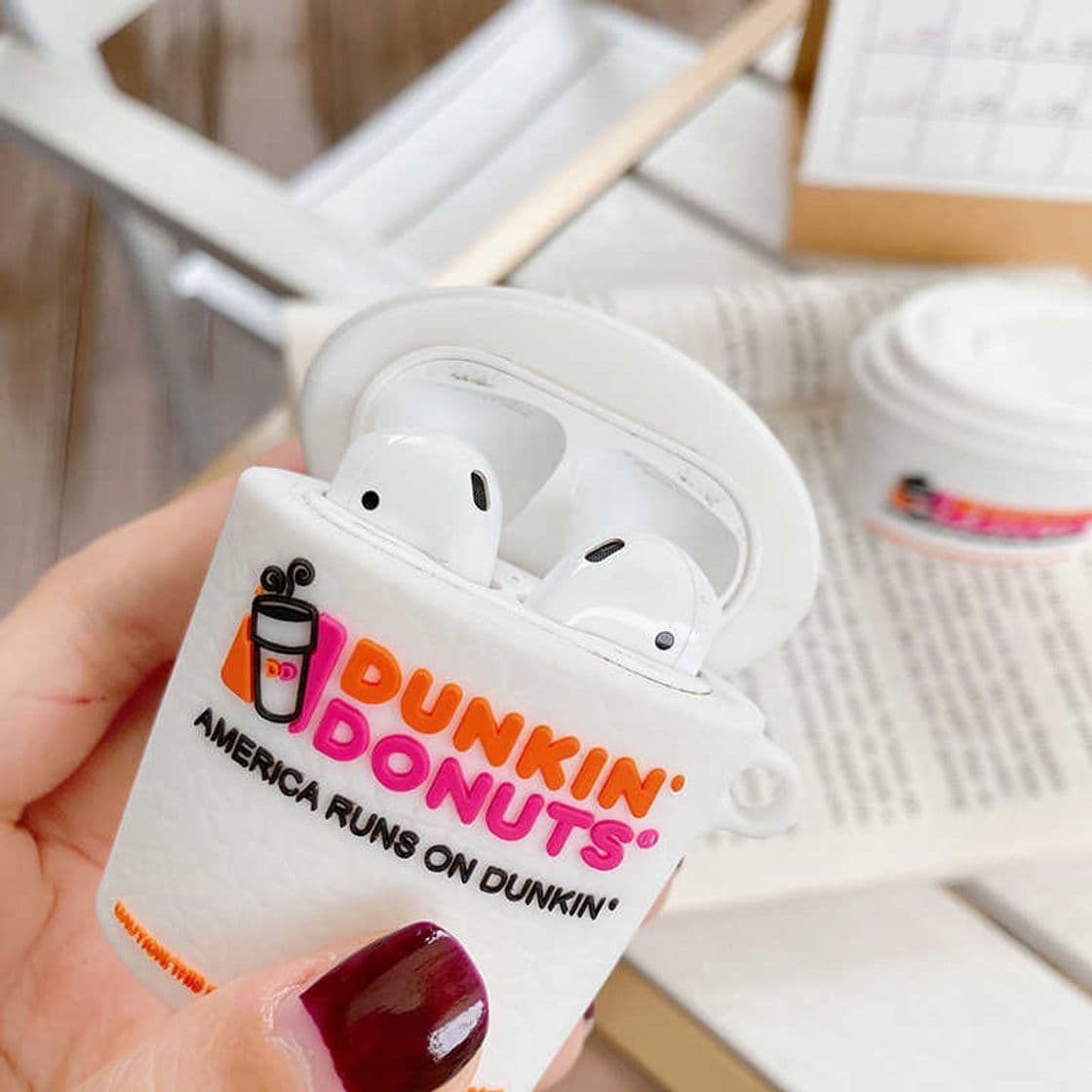 Fashion Brand Dunkin Donuts coffee Cup 3D Case For AirPods 1 2 pro ...