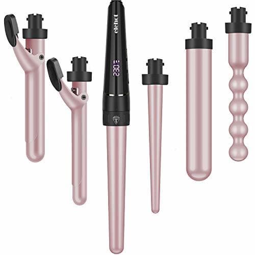 Beauty ELEHOT Rizador Pelo Planchas Rizadoras 6 en 1 Profesional con Indicador LCD