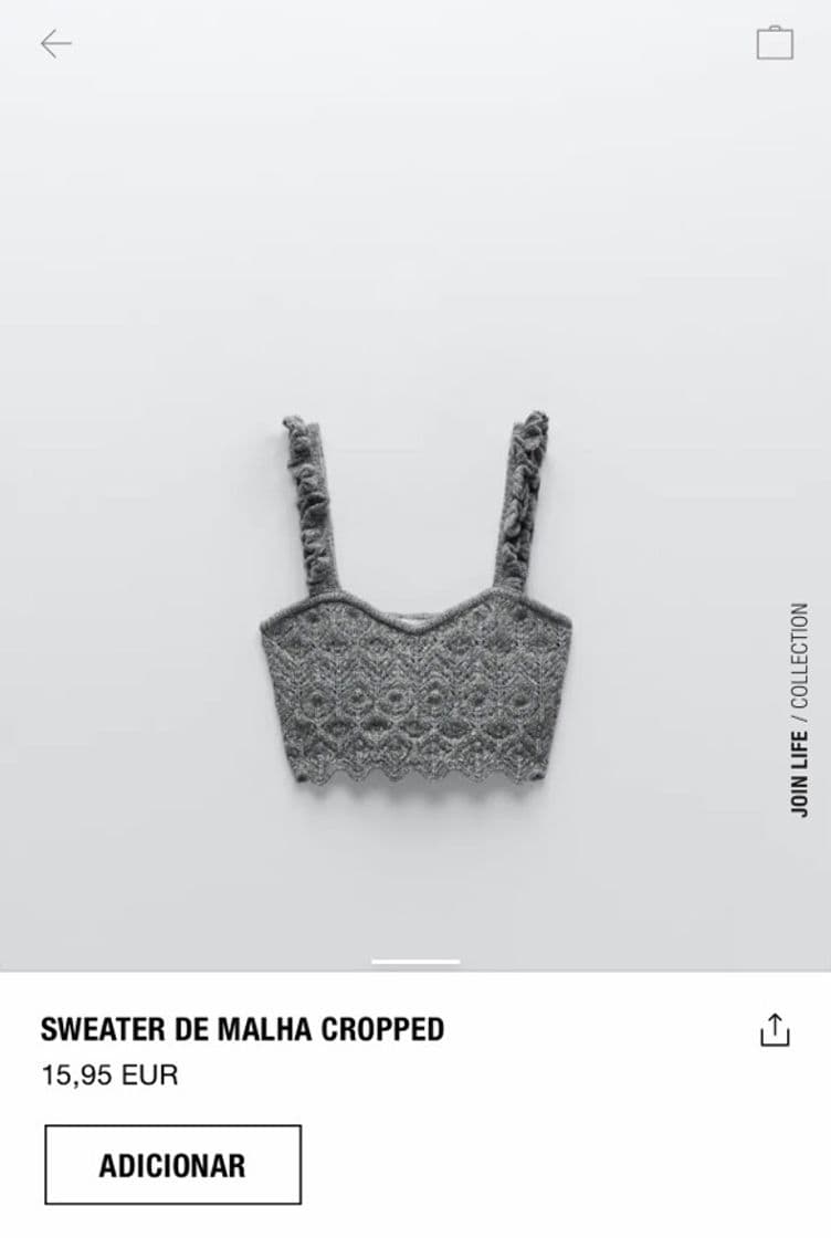 Fashion SWEATER DE MALHA CROPPED