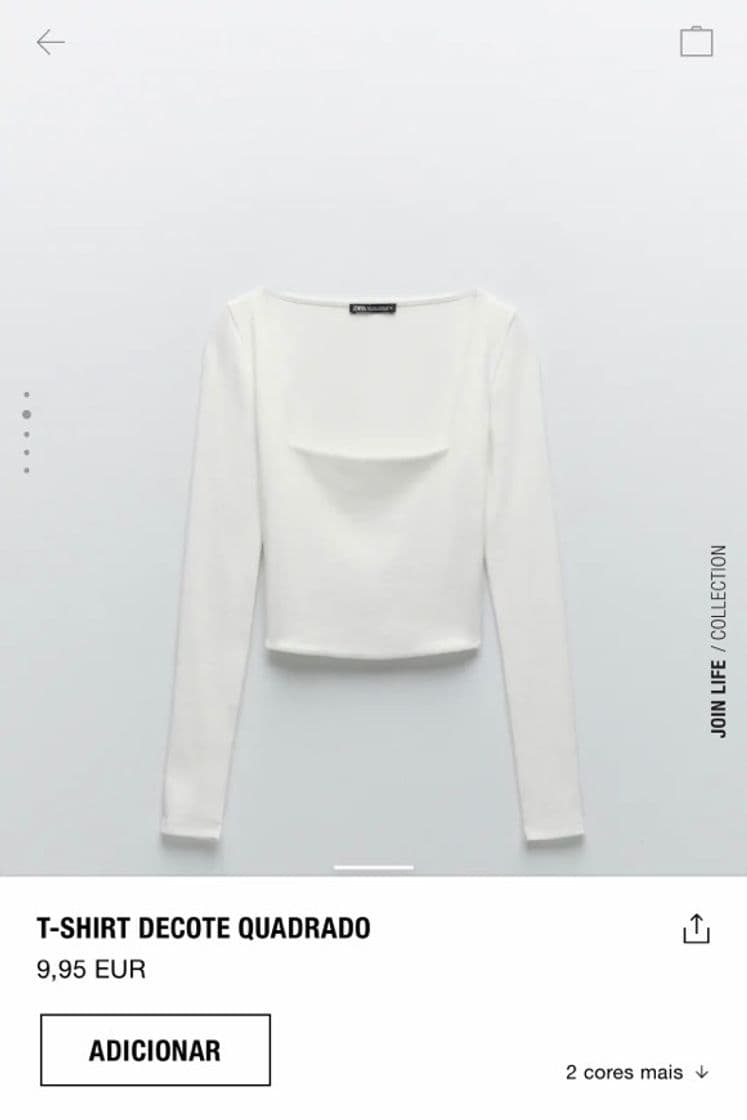 Fashion T shirt decote quadrado 