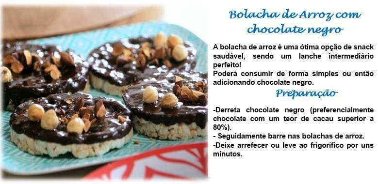 Fashion Bolacha de arroz com chocolate negro 