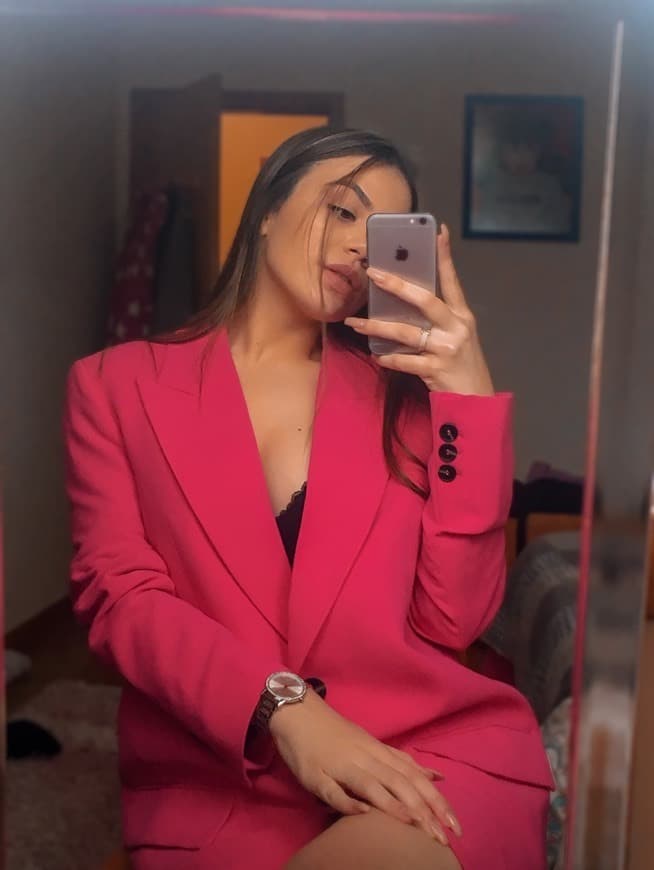 Fashion Blazer rosa oversize