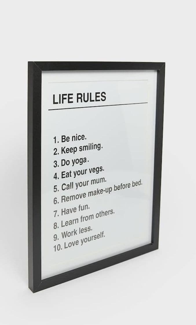 Producto Moldura life rules 