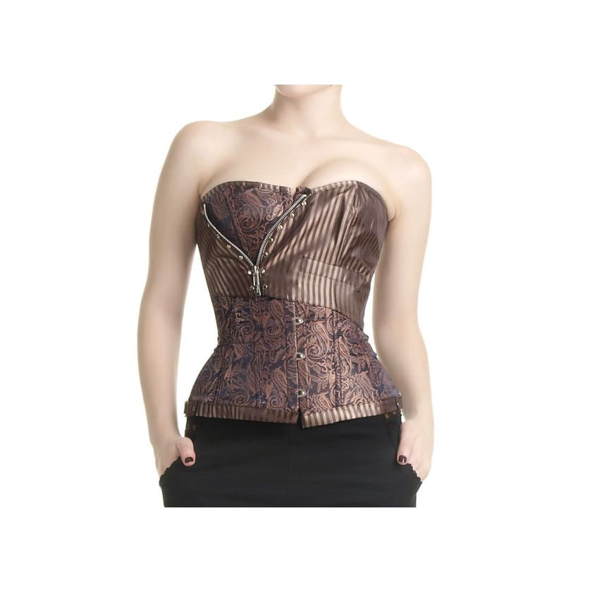 Product CORSET GÓTICO BROCADO MARRÓN