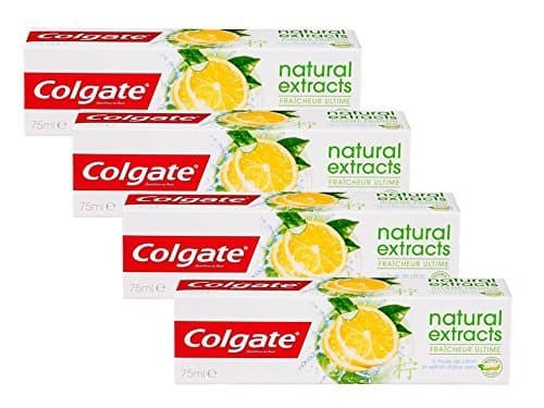 Product Colgate Naturals Extracts Limón Dentífrico - 4 Recipientes de 75 ml -