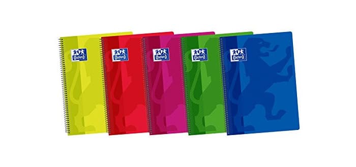 Product Oxford  400044180 Classic - Pack de 5 cuadernos espiral con tapa