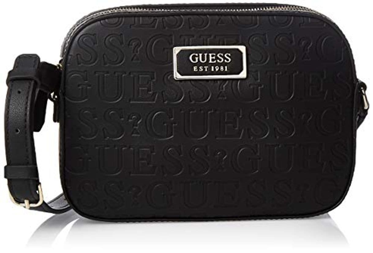 Place Guess Kamryn Crossbody Top Zip, Bolso Bandolera para Mujer, Negro