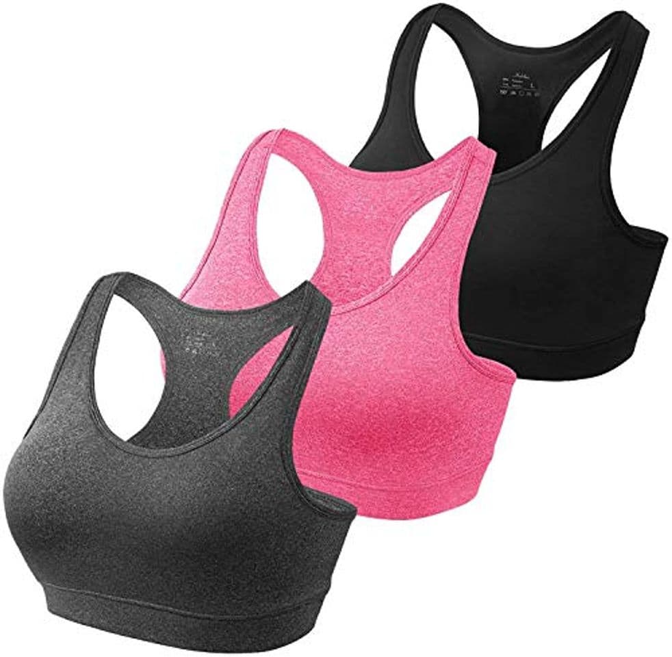 Producto HBselect Sujetador Deportivo Mujer Material Cómodo Sin Costuras Almohadilla Desmontable para Gimnasio Yoga Bailar