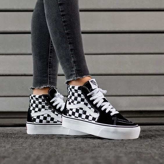 Product Sk8-Hi Platform Checkered Vans 