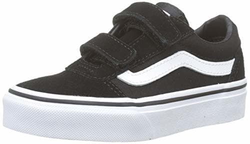 Fashion Vans Ward V-Velcro, Zapatillas para Niños, Negro