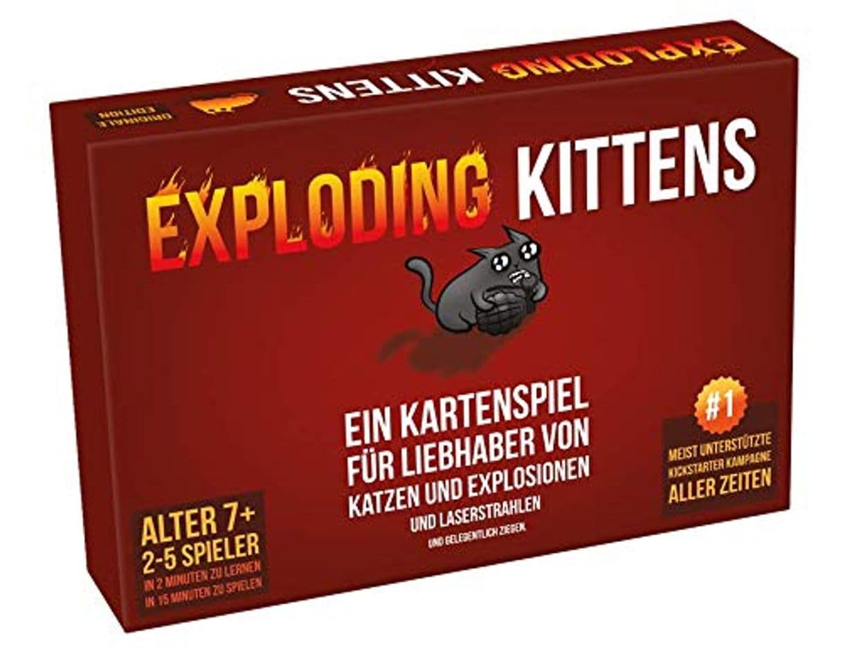 Product Asmodee- Exploding Kittens Juego de cartas y fiestas en alemán, Multicolor, large