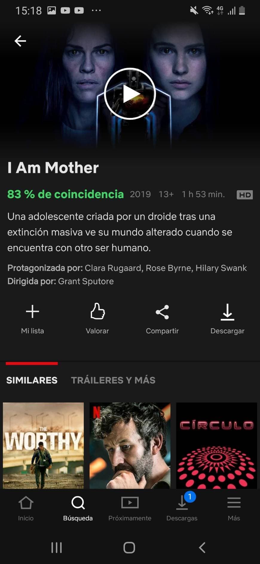 Película I Am Mother