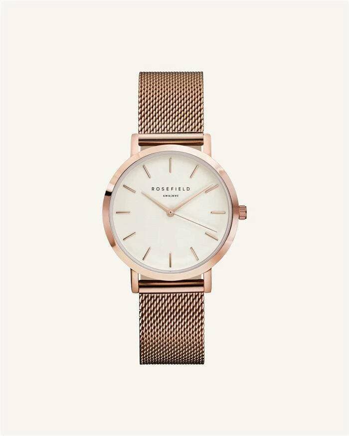 Producto Rosefield The Mercer White Rose Gold 38 mm