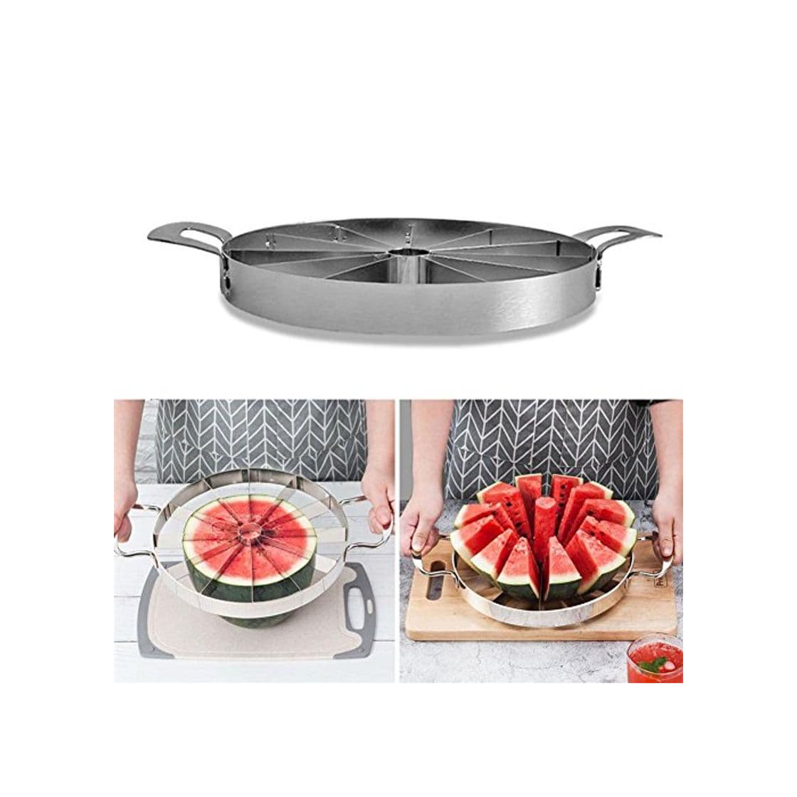 Product raspbery Fruta Melón Cantalupo Slicer Sandía Divisor Herramientas de Cocina Pesado Cortador de Acero Inoxidable para Cortar la Forma de Bola Fruta y verdura Adecuado