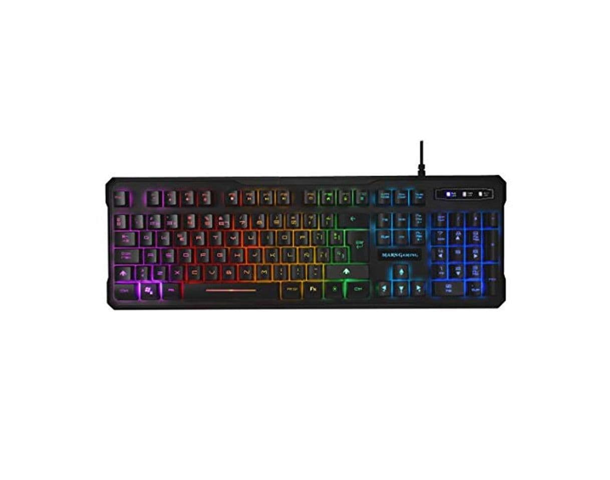 Electrónica Mars Gaming H-Mechanical RED, Teclado con Iluminación Rgb