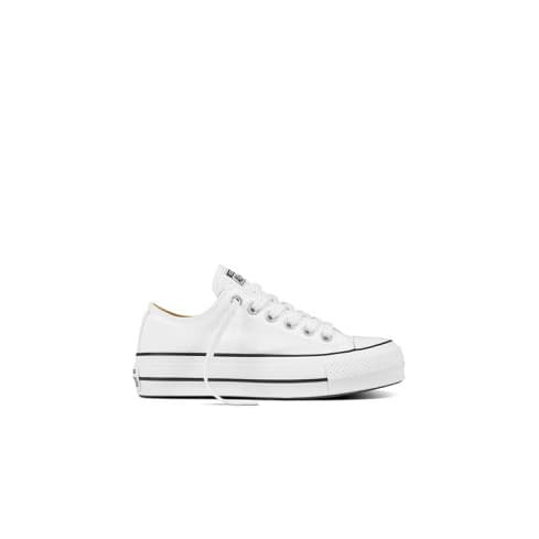 Fashion Converse Chuck Taylor CTAS Lift Ox Canvas, Zapatillas para Mujer, Blanco