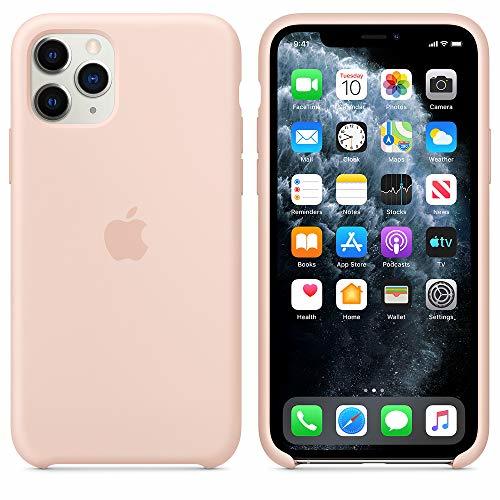 Electrónica Funda Silicona para iPhone 11 Pro Silicone Case, Logo Manzana, Textura Suave,