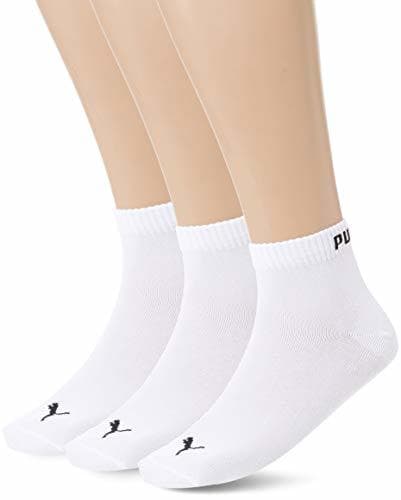 Moda Puma Quarter Plain, Calcetín Unisex Adulto, Blanco