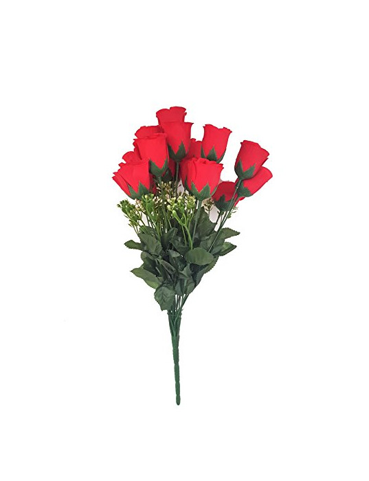 Product Capullos de Rosas Rojas x 10 Artificiales para Bodas