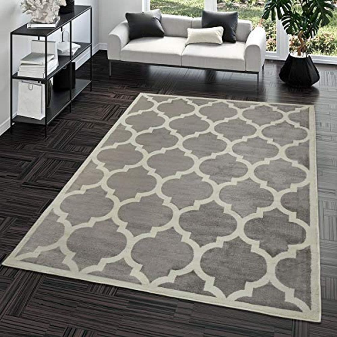 Producto TT Home Alfombra De Salón Moderna De Pelo Corto Diseño Marroquí para