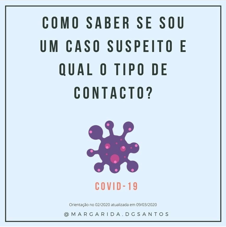 Product Como saber se sou um caso suspeito?