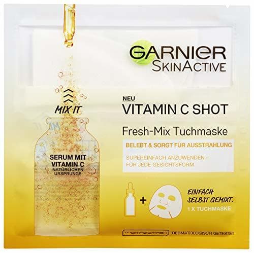 Producto Mascarilla Garnier Fresh Vitamine C Shot, pack de 3