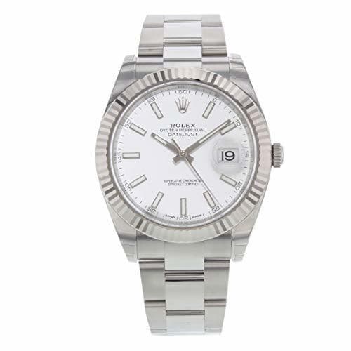 Fashion Rolex Datejust 41 Color Blanco Dial Reloj de Pulsera de los Hombres de