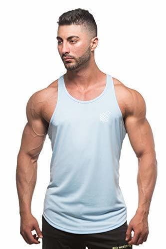 Fashion JED Dri-fit de los Hombres del Norte Microfibra Bodybuilding - Camiseta de Tirantes