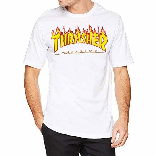 Product Camisetas Thrasher con logo Thrasher Flame blanco L