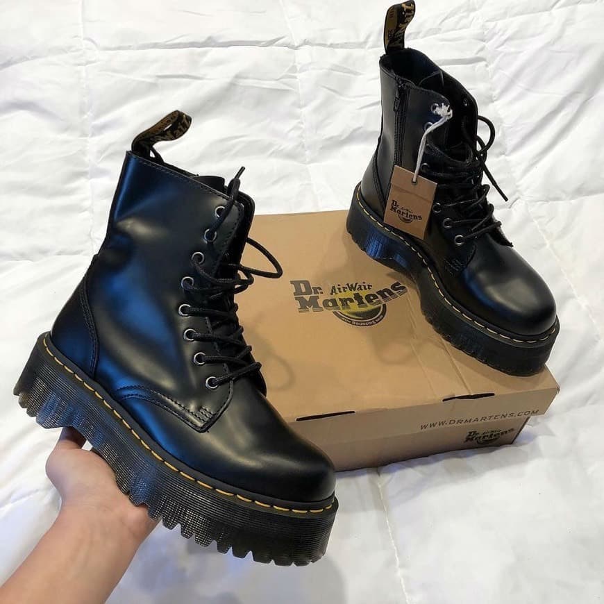 Fashion Dr. Martens 1460 - Botas Militares de Mujer, Negro