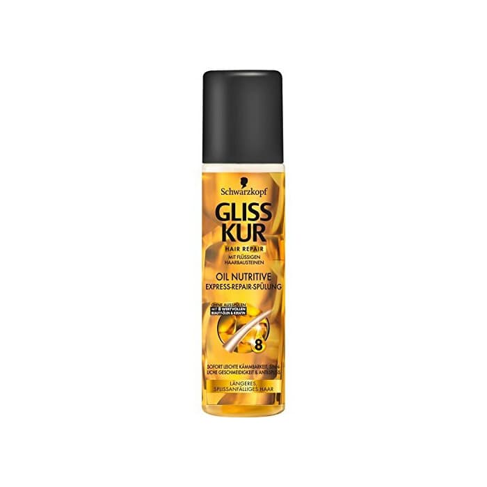 Belleza Gliss Kur Oil Nutritive Express Repair Conditioner Spray 6.76 fl oz by