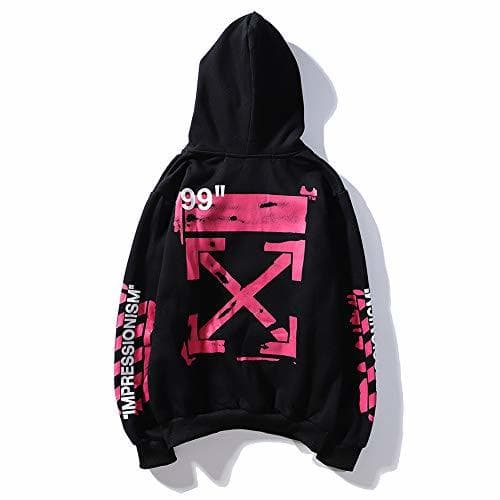 Producto WTSXXN Unisex Off OW White Hombres Graffiti Hip-Hop Sudadera con Capucha para