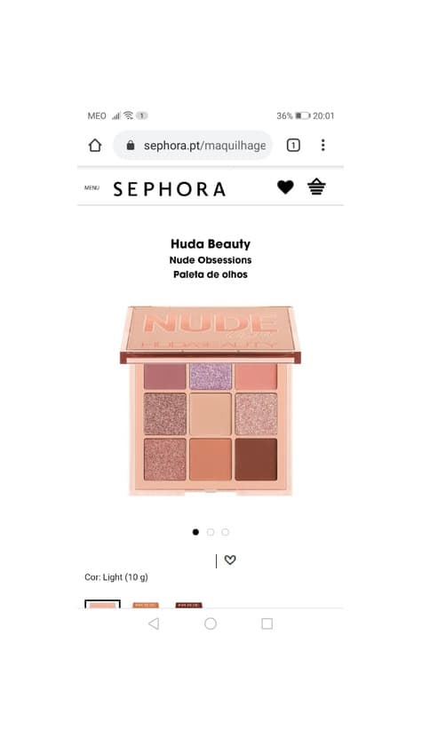 Product Paleta huda nude