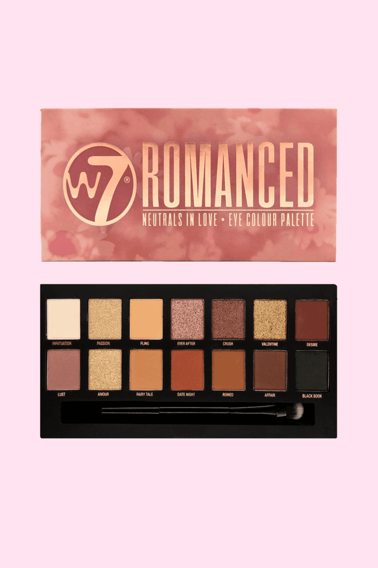 Belleza W7 Neutrales Romance Enamorado 14 Color Ojos Paleta Sombra Tonos Melocotón