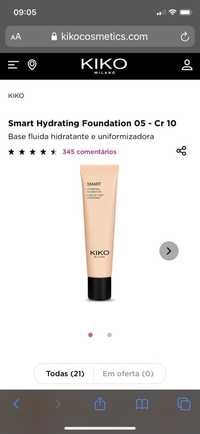 Product Moisturising and evening liquid foundation